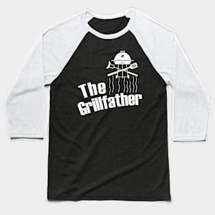 The Grillfather BBQ Grill & Smoker Barbecue Chef Baseball T-Shirt